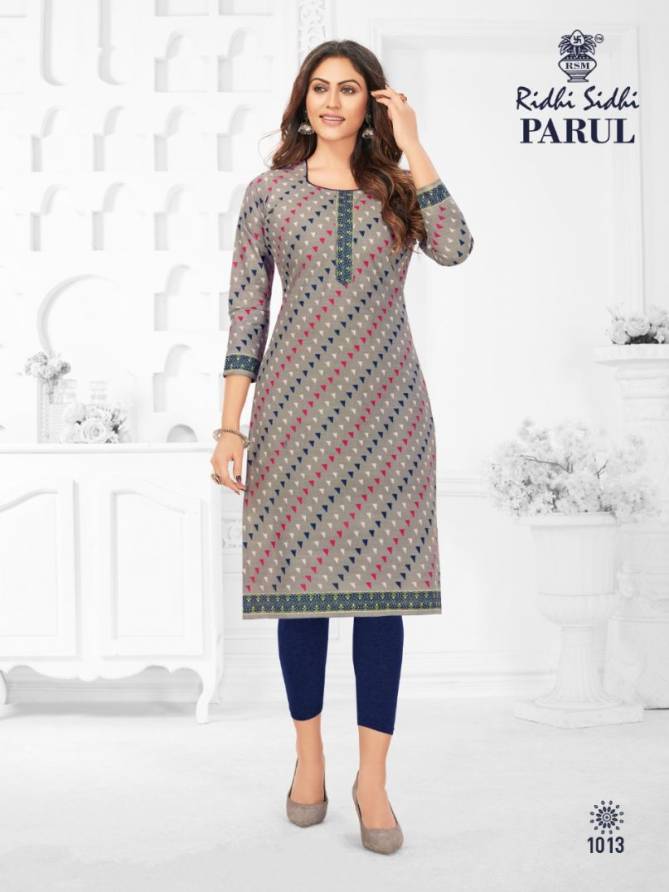 Ridhi Sidhi Parul 1 fancy Regular Wear Cotton Printed Long Kurti Collection